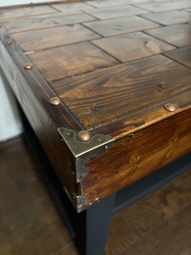 木製センターテーブル コーヒーテーブル ディスプレイラック