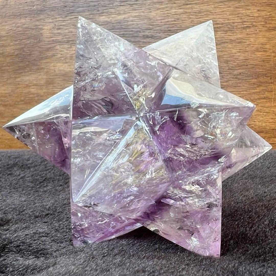 ✳️専用‼️☆価値ある逸品☆透明度と美々クラック☆究極形状☆アメジスト アステロイド