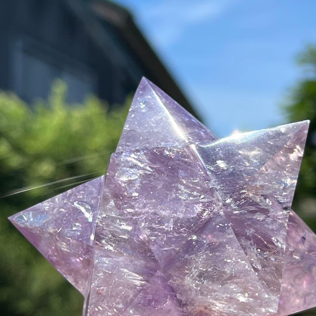 ✳️専用‼️☆価値ある逸品☆透明度と美々クラック☆究極形状☆アメジスト アステロイド