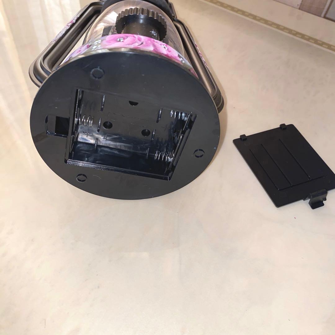 長傘　ランタン　薔薇　手描き　トールペイント