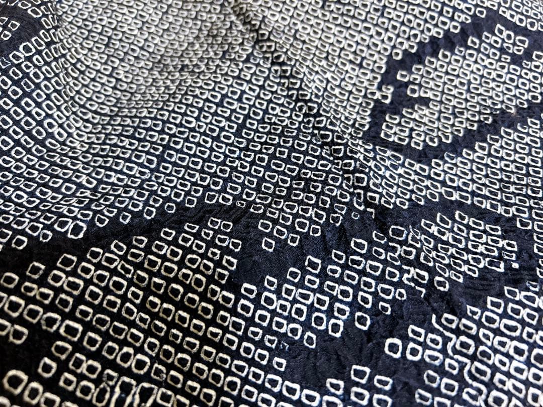 総絞り被布セット♡七五三　3歳　男の子　一式　鷹　黒系　正絹