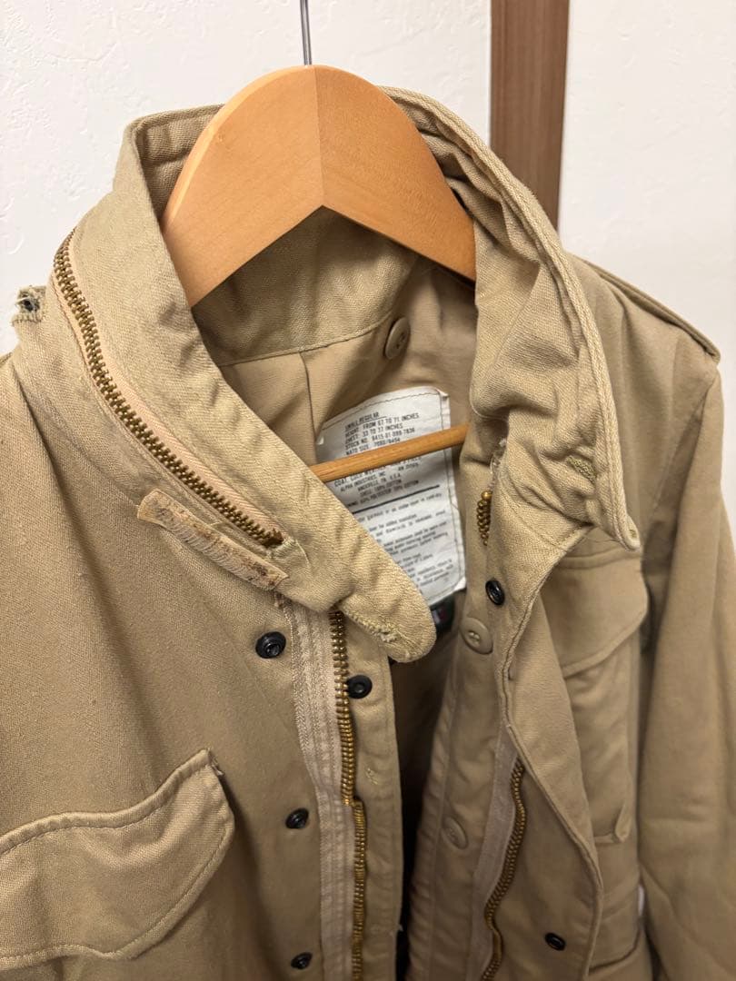【美品】米国製 ALPHA m65 フィールドジャケット ベージュ 80s
