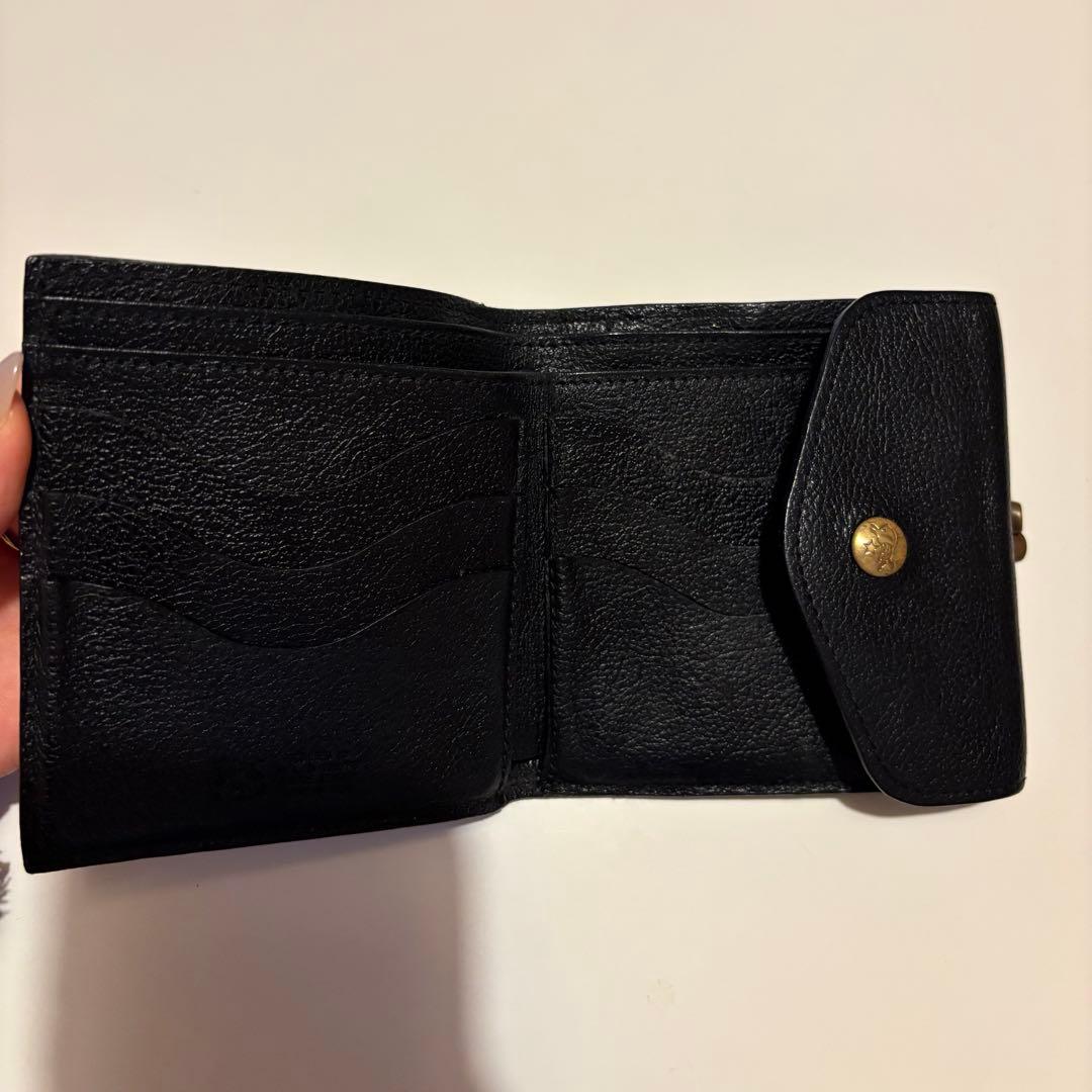 イルビゾンテ IL BISONTE がま口二つ折り財布