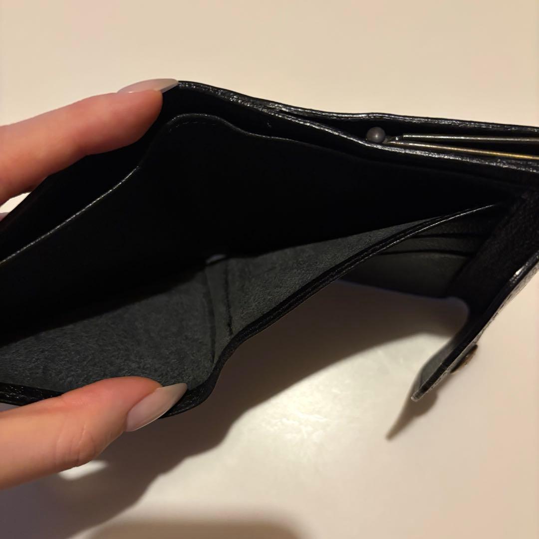 イルビゾンテ IL BISONTE がま口二つ折り財布