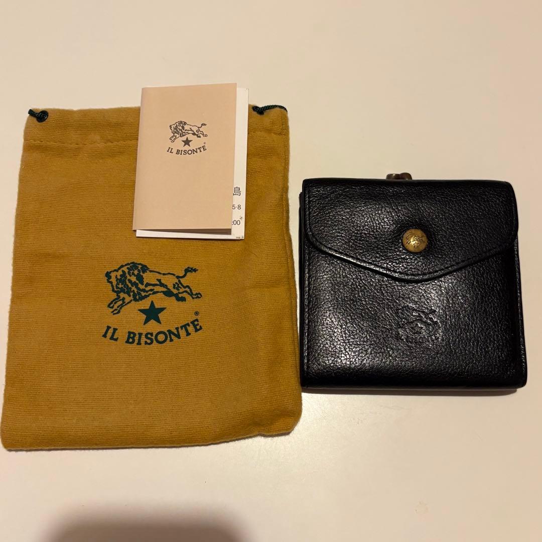 イルビゾンテ IL BISONTE がま口二つ折り財布