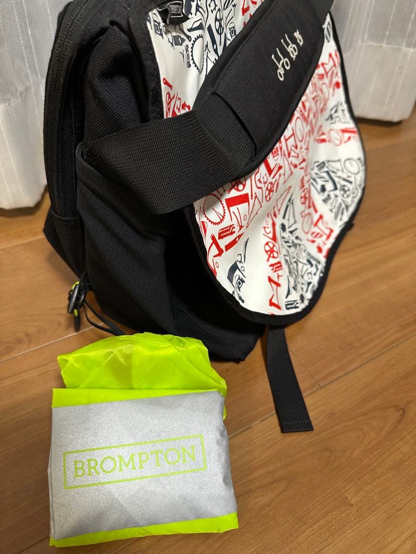 ダーボーBROMPTON用 Sバッグユニオンジャック柄ブラックフラップ付き