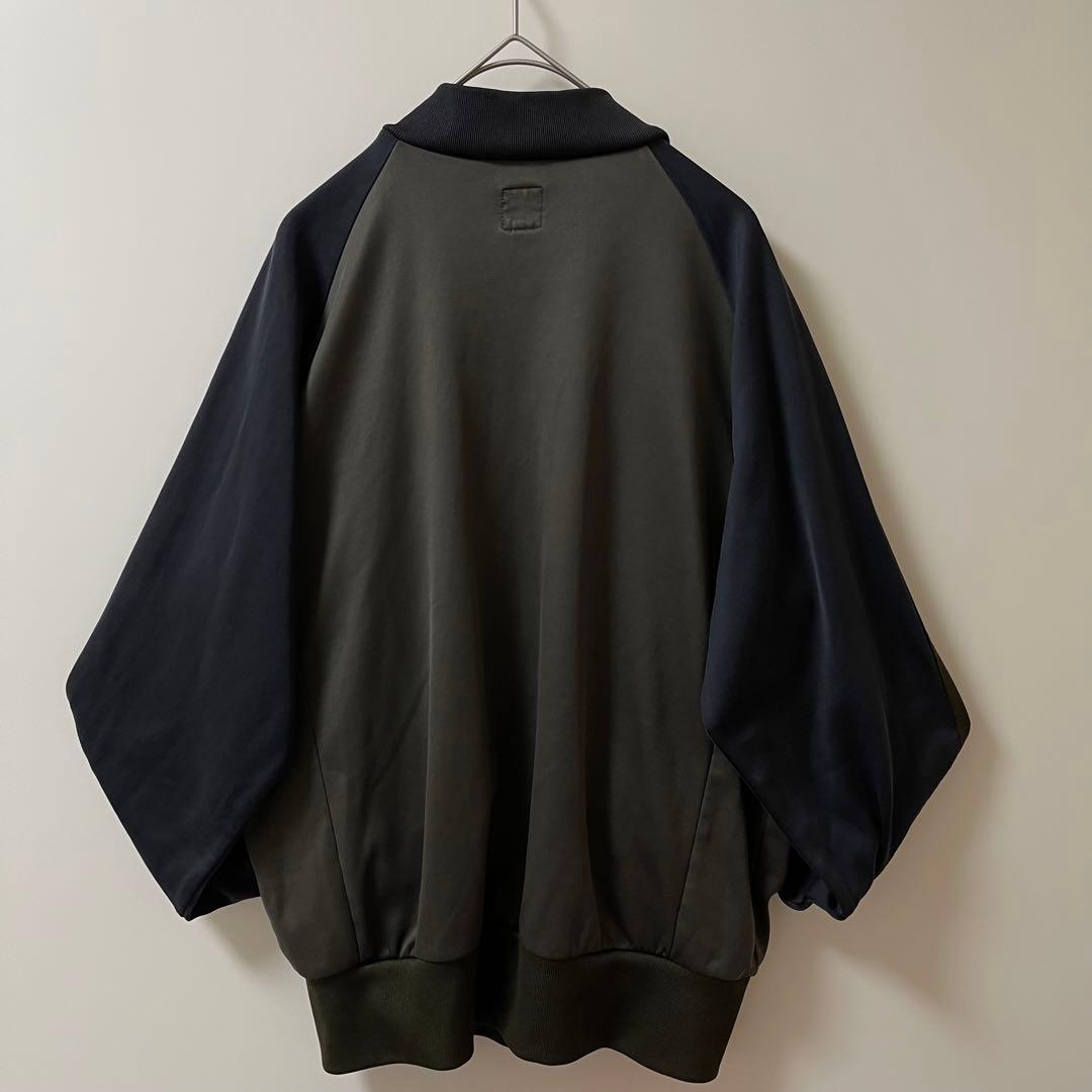 美品90s】アディダス刺繍トラックジャケット古着ジャージトップダークカーキ深緑