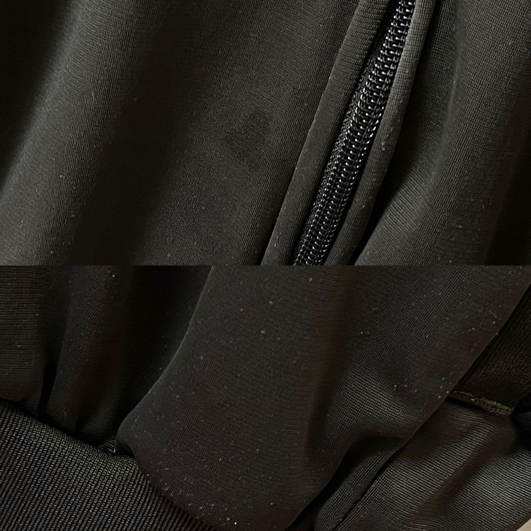 美品90s】アディダス刺繍トラックジャケット古着ジャージトップダークカーキ深緑