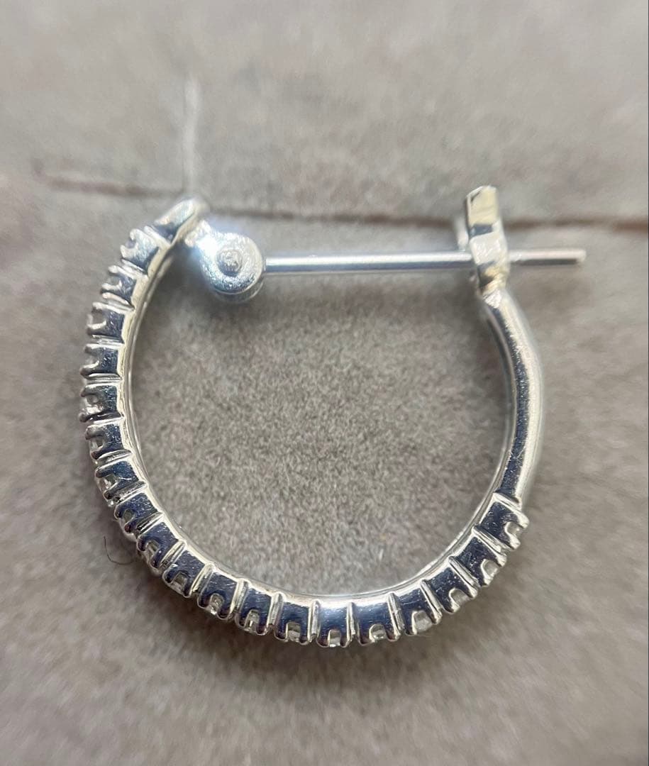 Pt900 フープ ピアス ダイヤモンド 016ct プラチナ