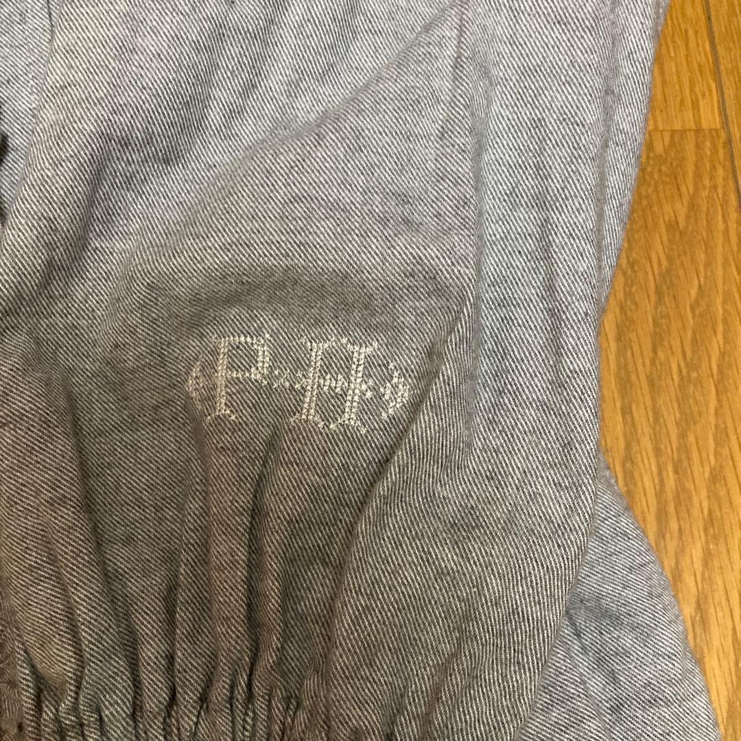 PINK HOUSE フリル付きロングワンピース グレー