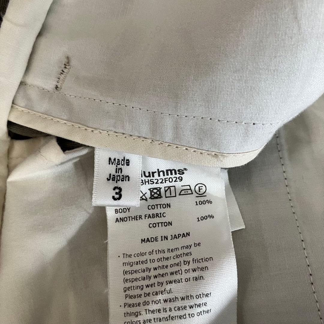 パンツ blurhms 3 Washed Gabardine Super Wide