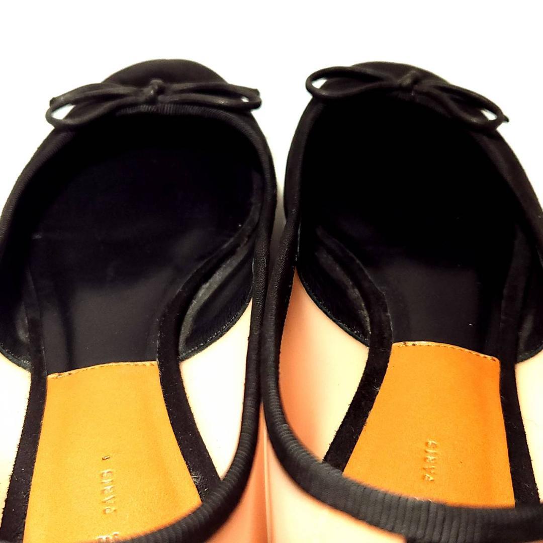CELINE バレエシューズ バイカラー スエード