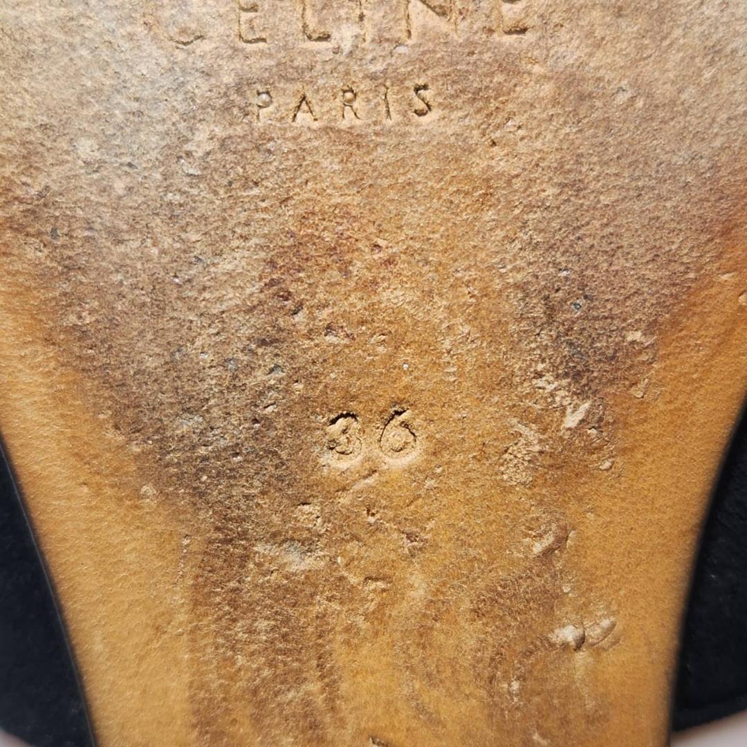 CELINE バレエシューズ バイカラー スエード