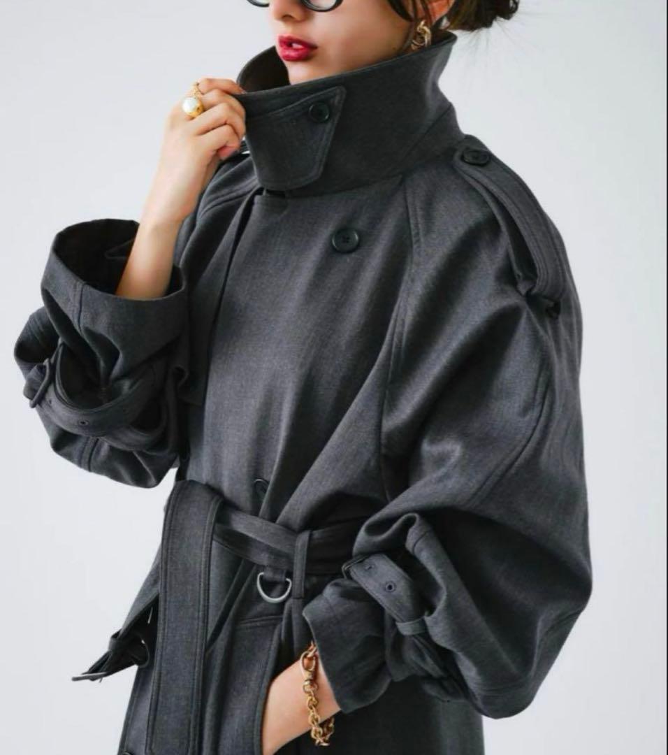 THETOE AVIGNON TRENCH COAT グレー