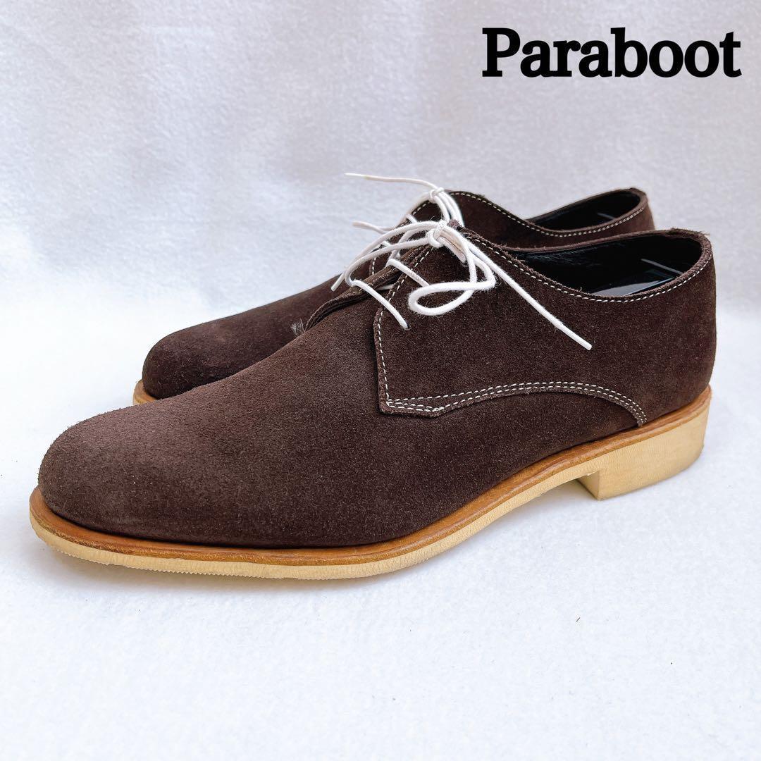 美品 パラブーツ アローズ別注 サナリースエード プレーントゥ ブラウン