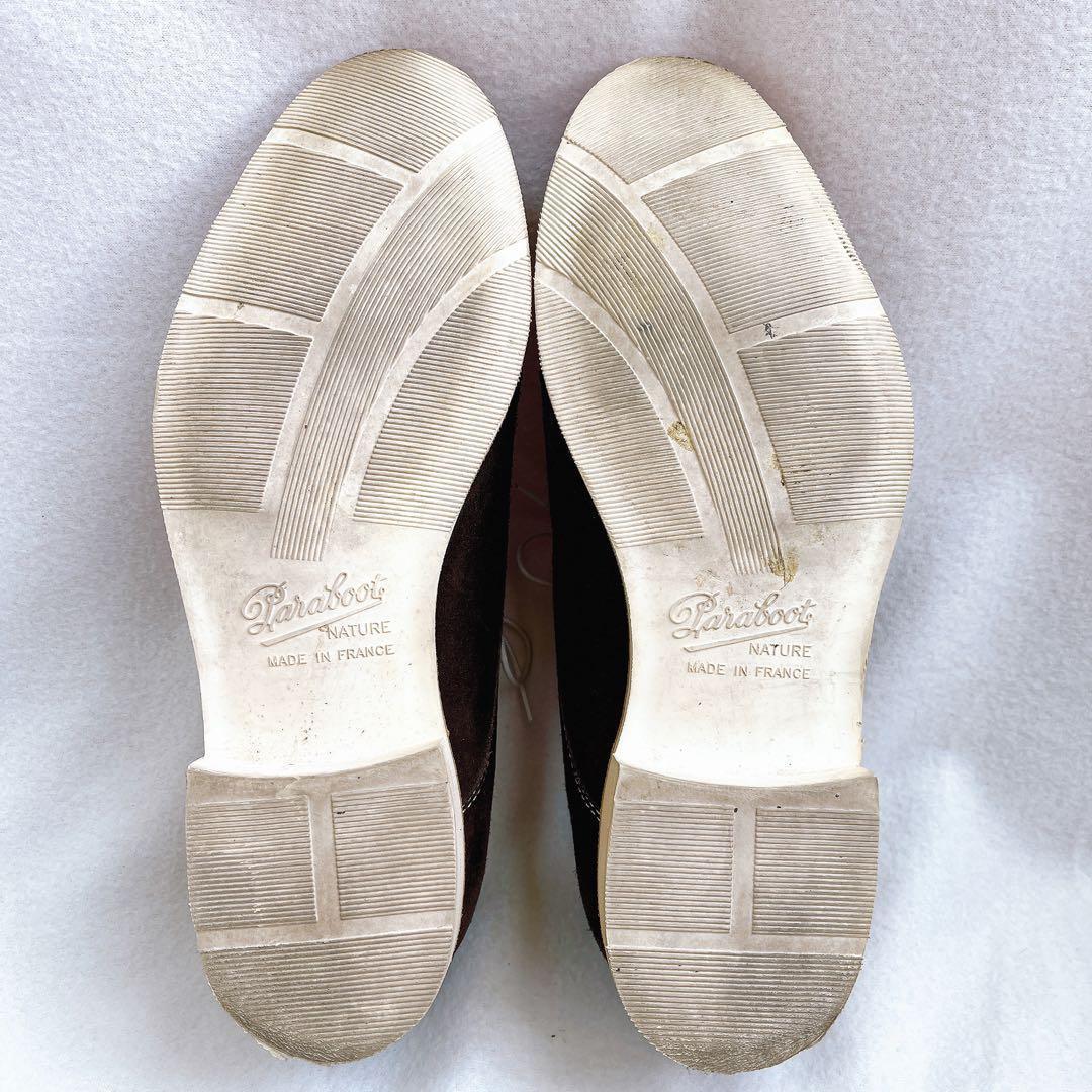 美品 パラブーツ アローズ別注 サナリースエード プレーントゥ ブラウン