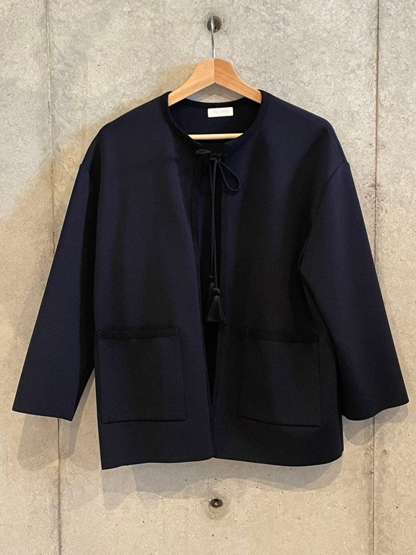 Ballsey アセテートナイロンミラノリブクルーネックカーディガン