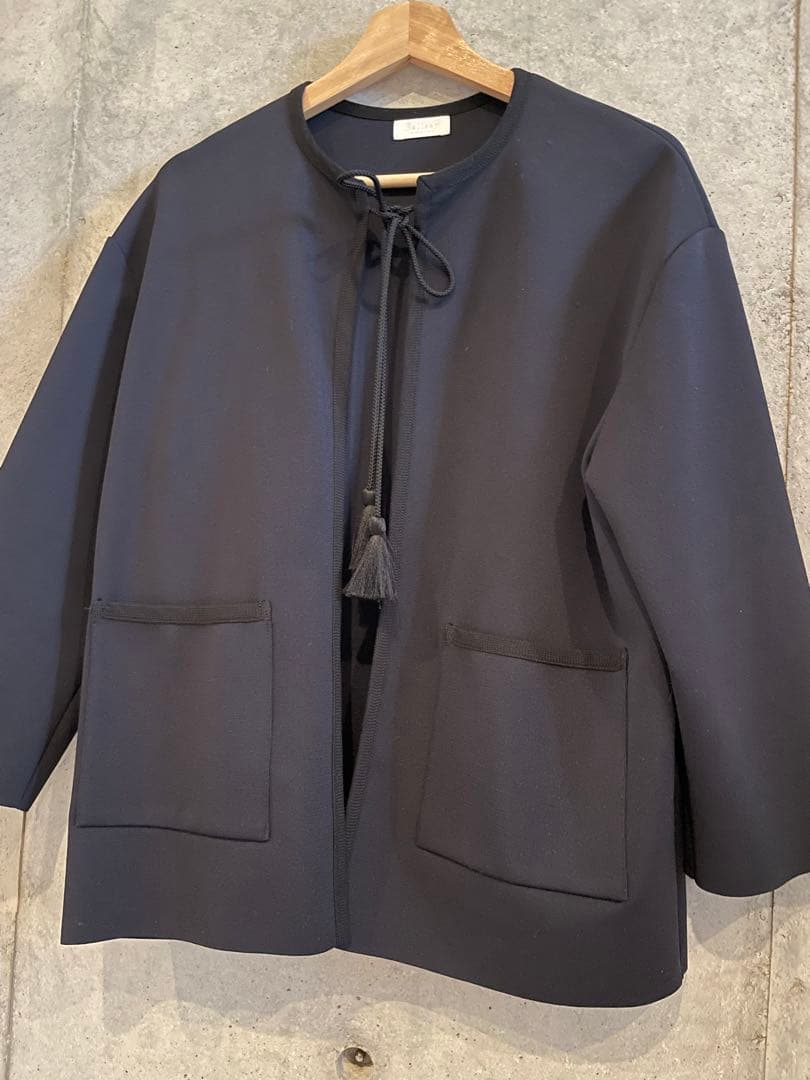 Ballsey アセテートナイロンミラノリブクルーネックカーディガン