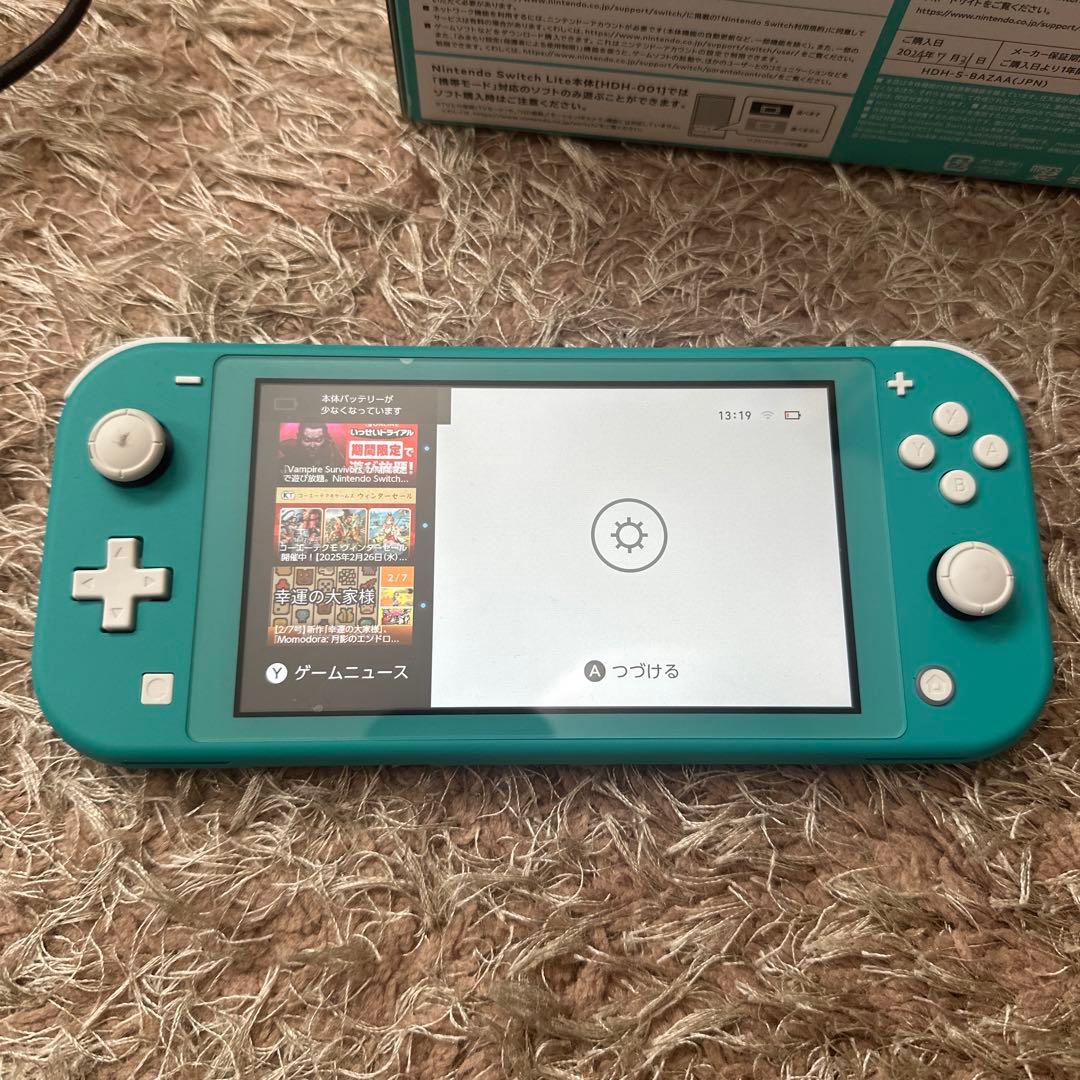 Nintendo Switch Lite ターコイズ 充電器・ゲームソフト付き