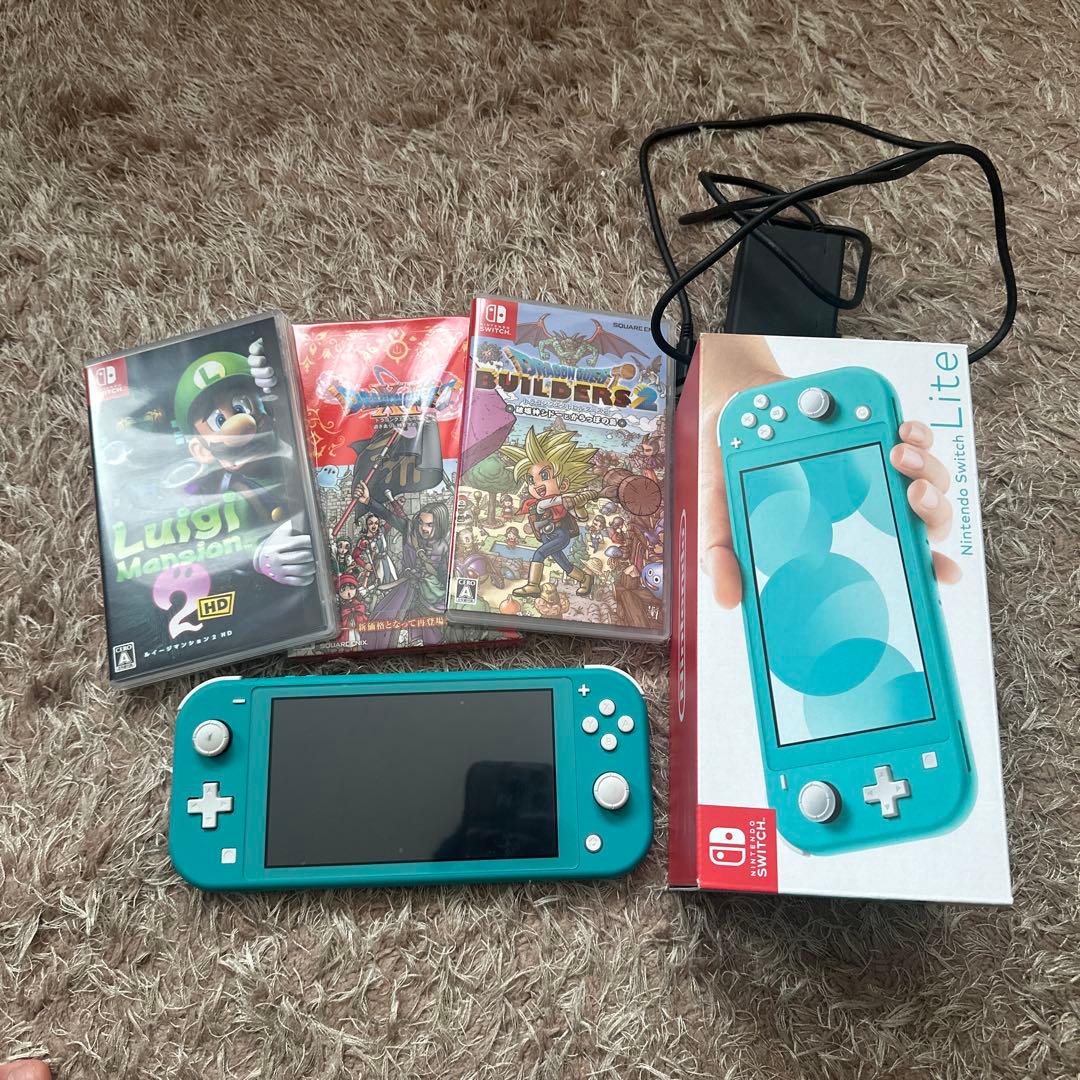 Nintendo Switch Lite ターコイズ 充電器・ゲームソフト付き