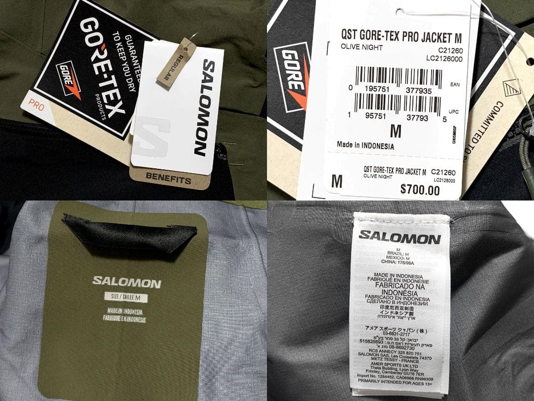 新品 サロモン QST GORE-TEX PRO ジャケット スノー US:M