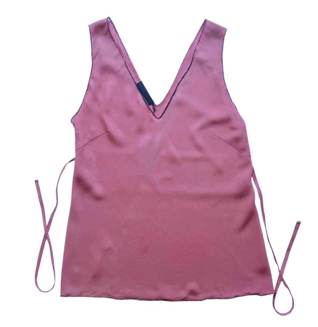 PRADA プラダ シルク ビーズネック ノースリーブ トップス サイズ40