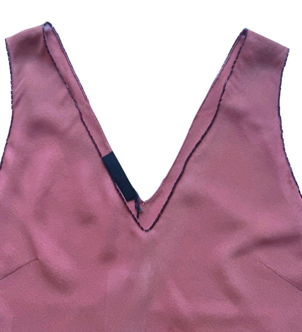 PRADA プラダ シルク ビーズネック ノースリーブ トップス サイズ40