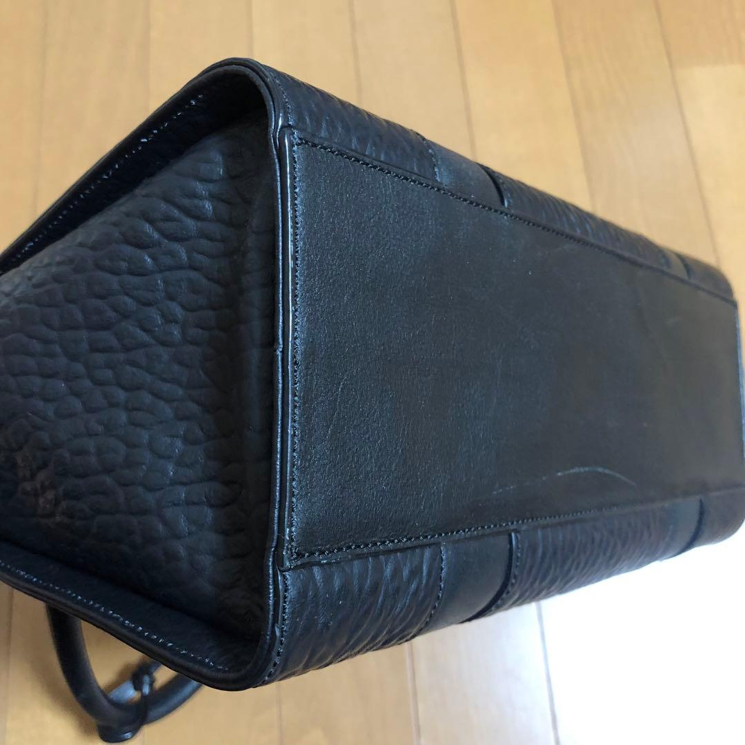 【 コールハーン 】ハンドバッグ ショルダーバッグ レザー 本革 型押し 黒