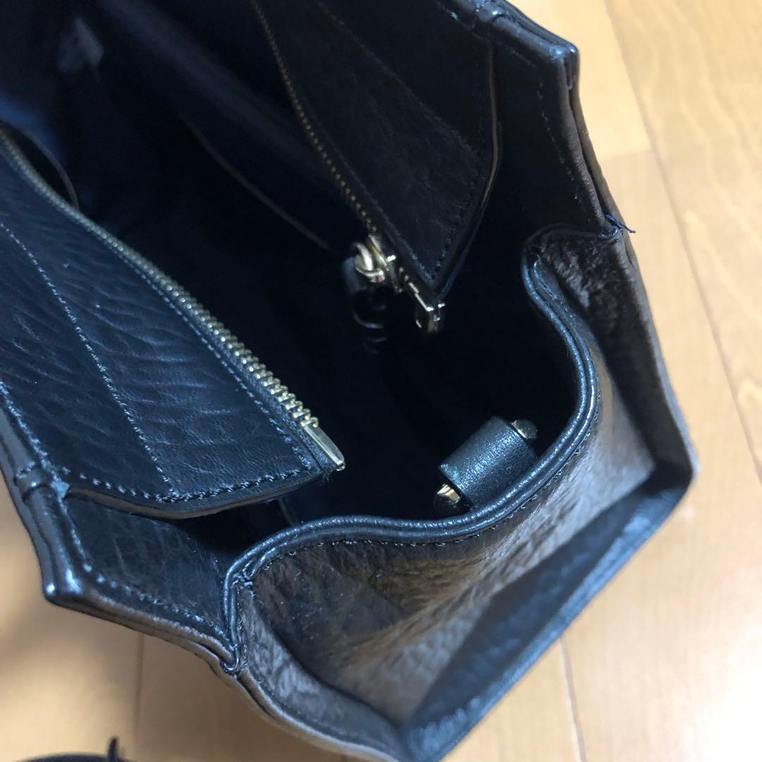 【 コールハーン 】ハンドバッグ ショルダーバッグ レザー 本革 型押し 黒