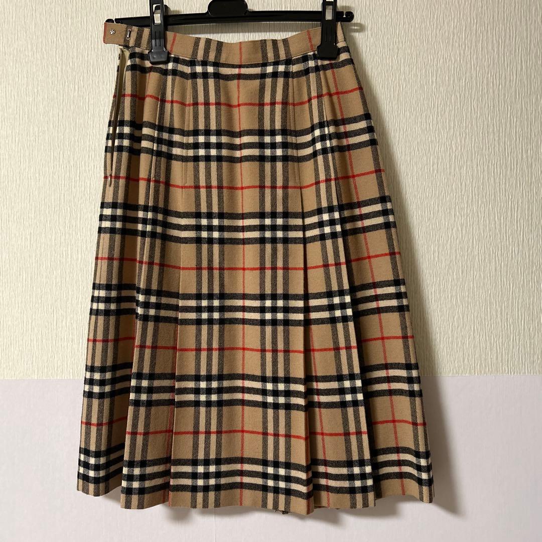 BURBERRY バーバリー チェック プリーツスカート7号サイズ