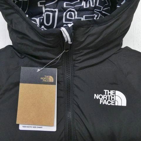 ザ ノースフェイス リバーシブル ノース ダウンジャケット 140cm 黒白