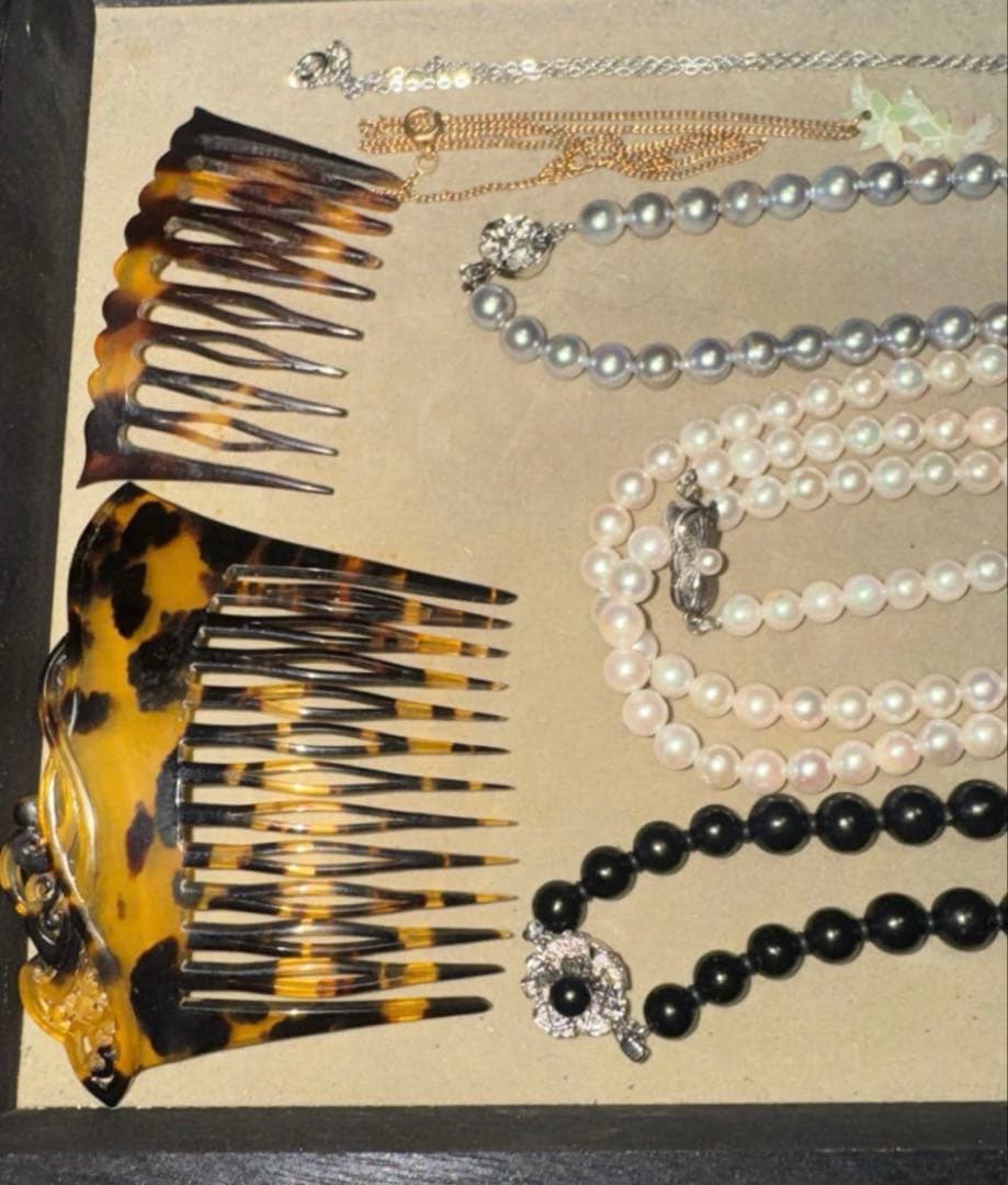 ⭐︎遺品整理まとめ売り⭐︎ジュエリーボックス ネックレス ヘアアクセサリー