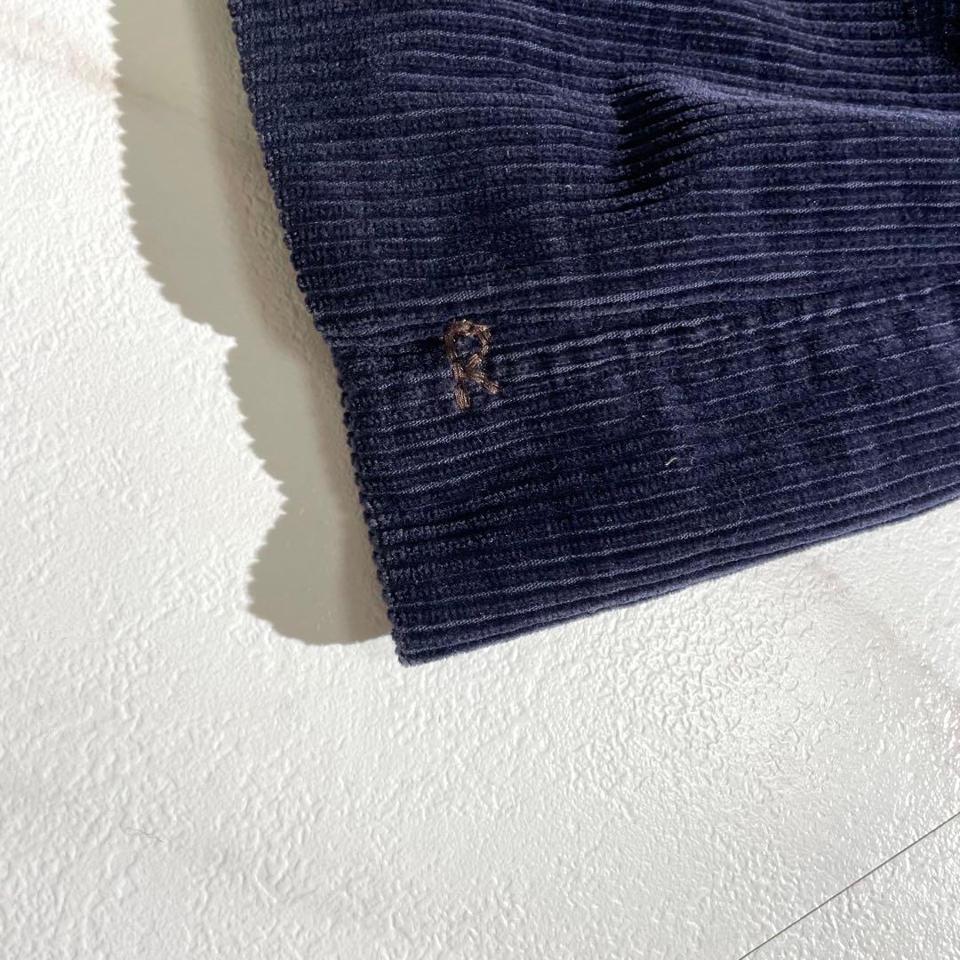 入手困難✨ 45R コーデュロイジャケット Rロゴ刺繍 ネイビー ボタン