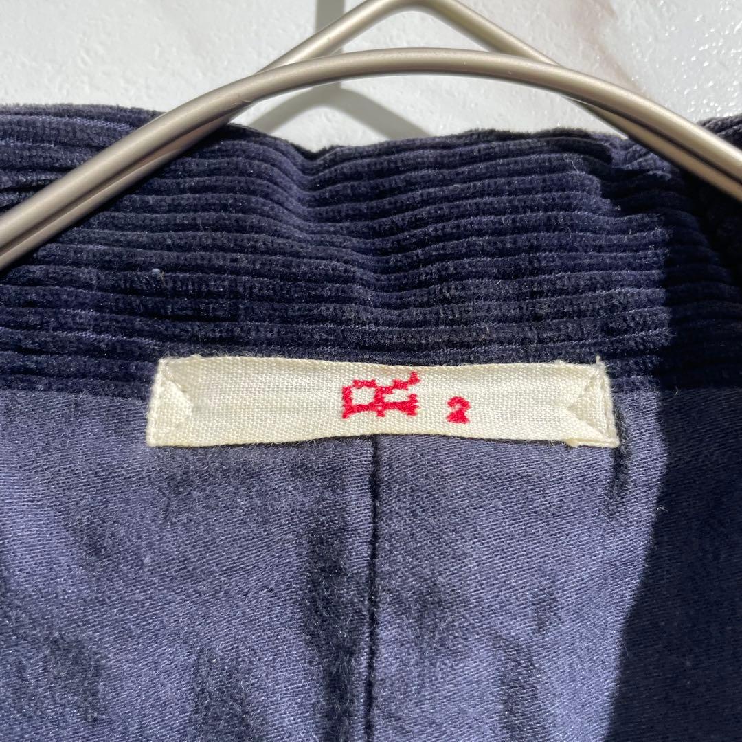 入手困難✨ 45R コーデュロイジャケット Rロゴ刺繍 ネイビー ボタン