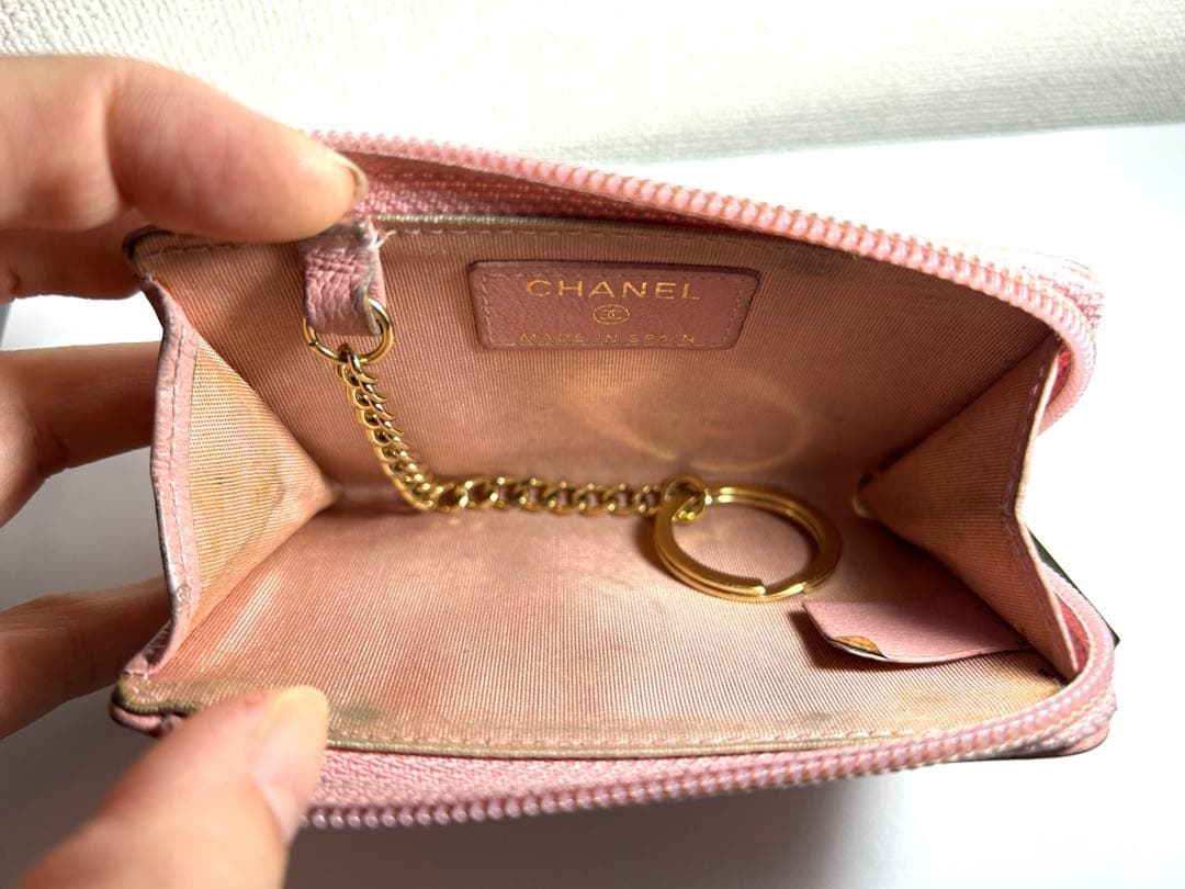 CHANEL ピンクレザーキーケース　ケース