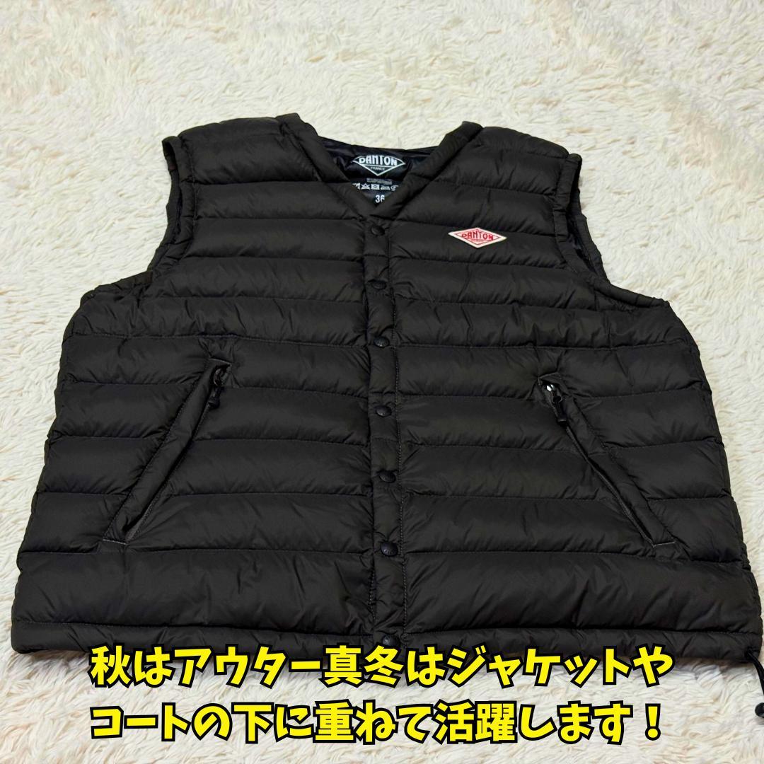 ⭐ほぼ新品　DANTON ダントン　インナーダウンベスト グレー レディース36