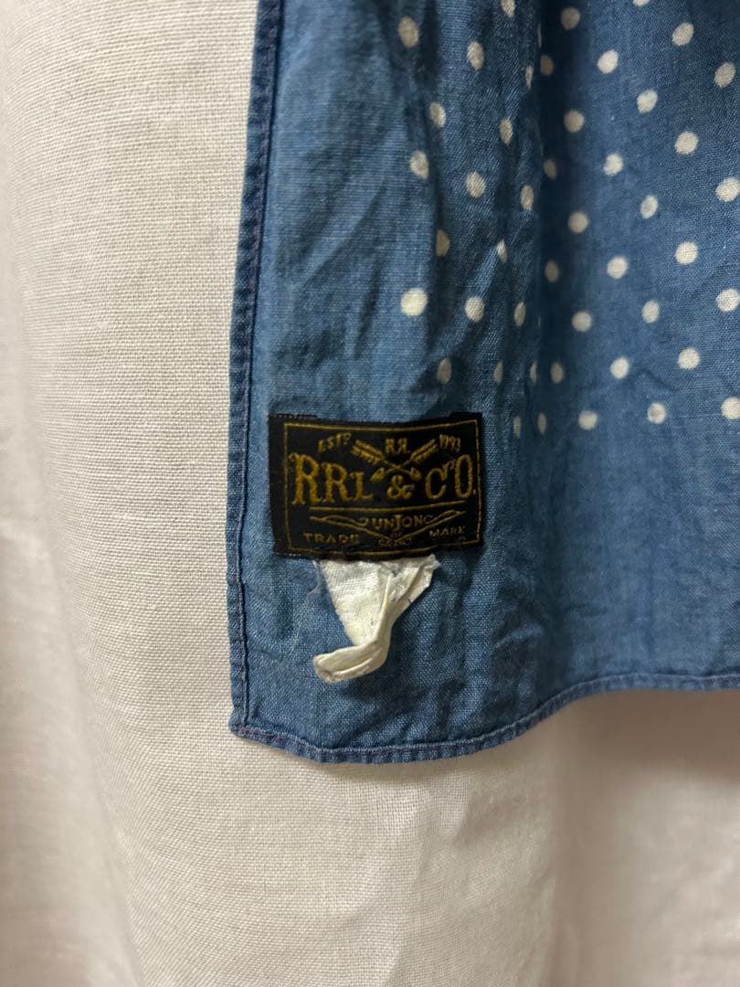 RRLドット柄 ストール 日本製