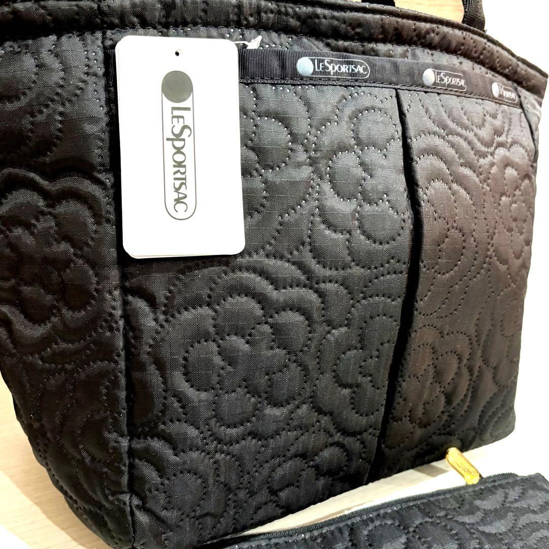 レスポートサック　花柄　型押し　トートバッグ 軽量バック　おしゃれ