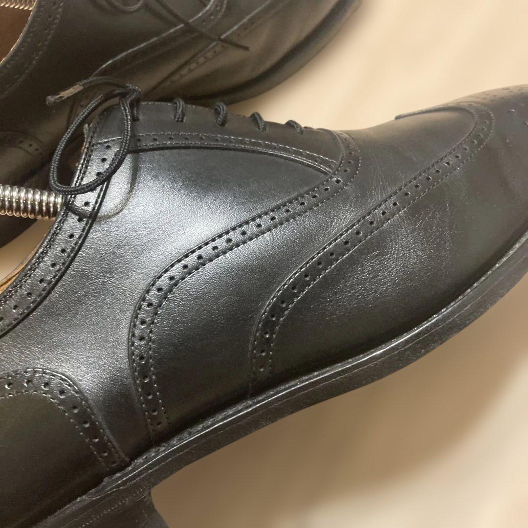 スコッチグレイン ウィングチップ ブラック 25EEE