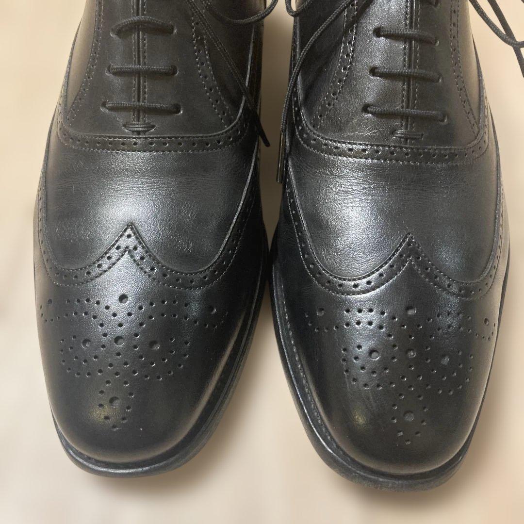 スコッチグレイン ウィングチップ ブラック 25EEE