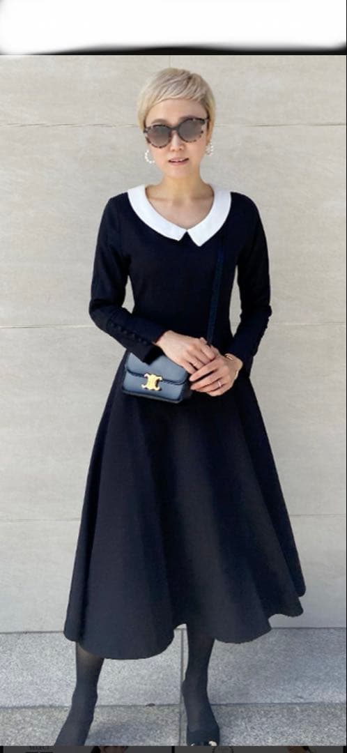 JENNE 付け襟モダンロングワンピース