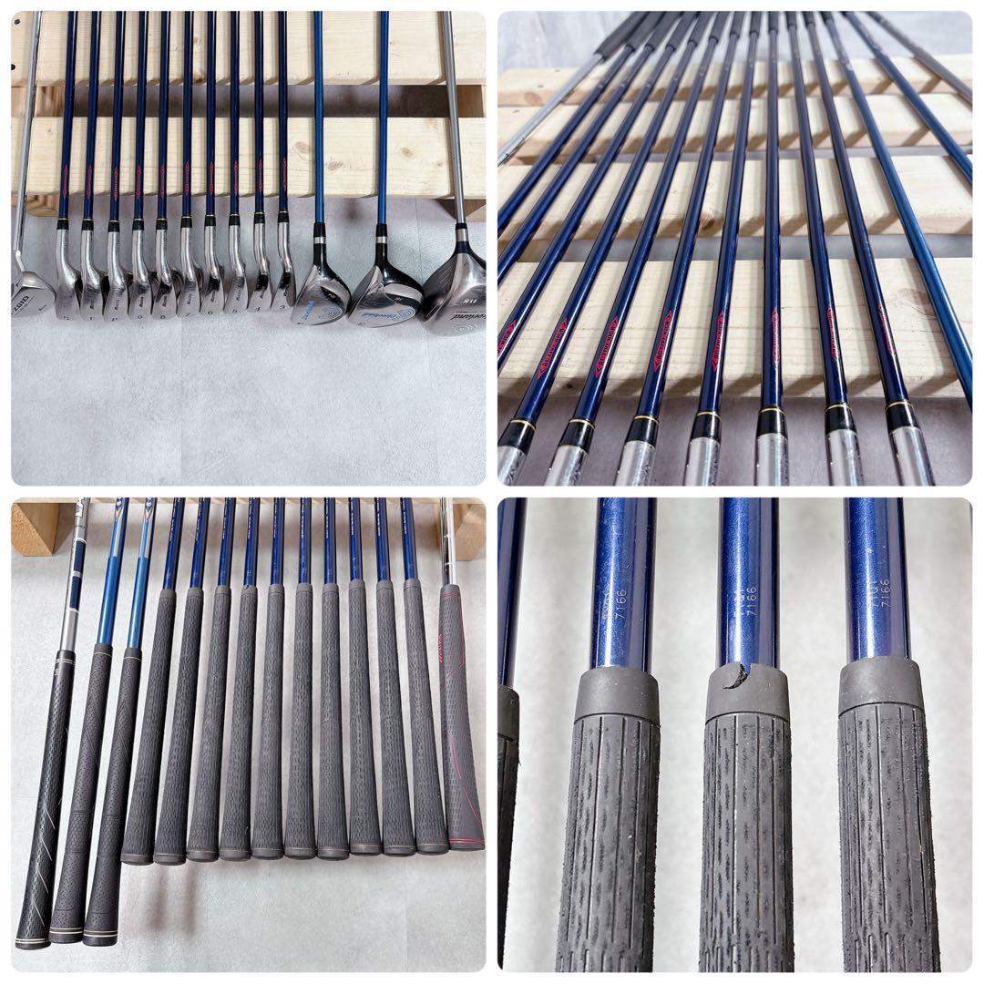 V961 ミズノ 他 ゴルフクラブ メンズ フルセット ルコック 黒 青 初心者