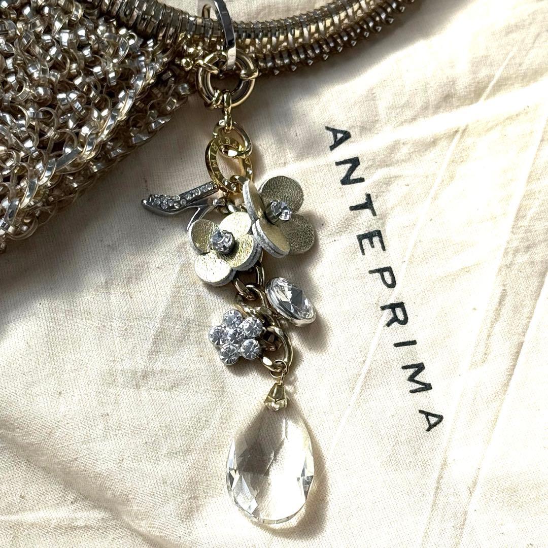 【お値下げ】極美品✨アンテプリマ ワイヤーバッグ ゴールド チャーム•ミニポーチ