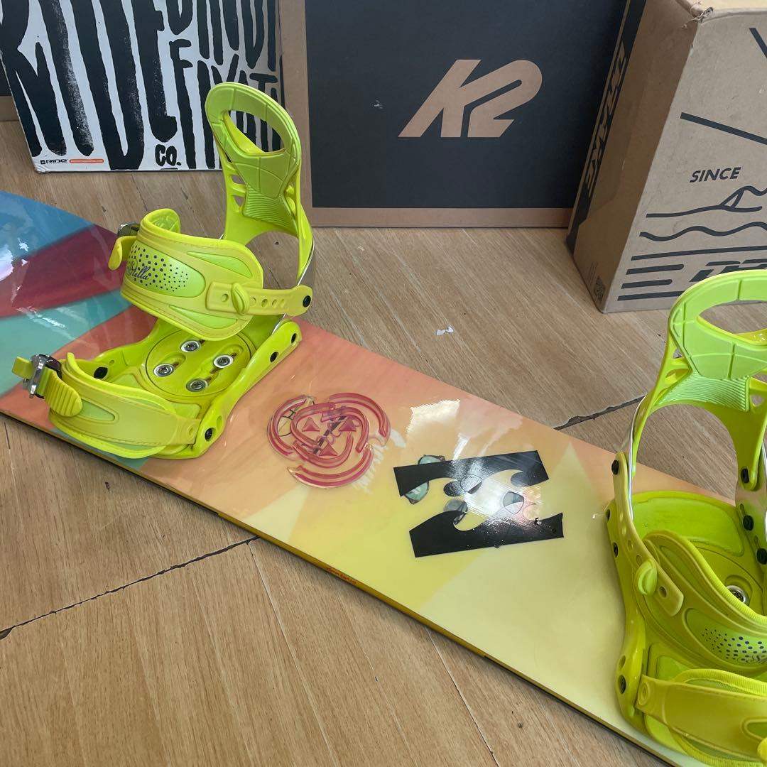 SALOMON×STELLA　希少130代　バイン付　スノーボードセット