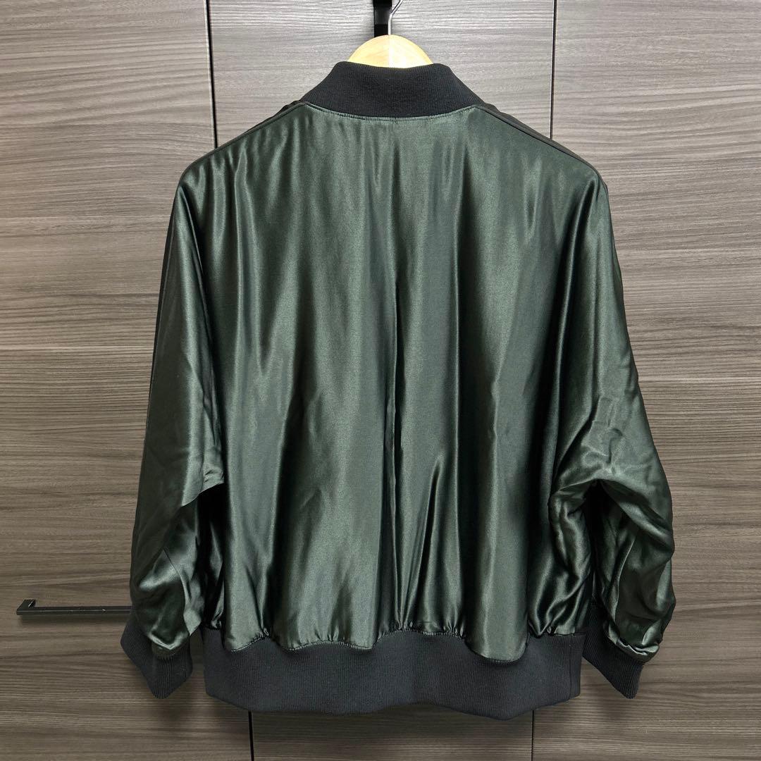 オーバーコート リバーシブルスタジアムジャケット 24SS 刺繍 ブラック M0