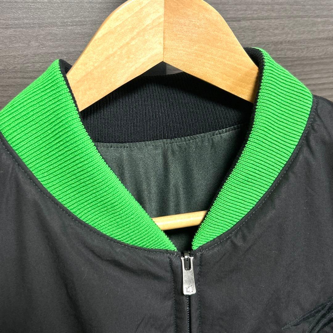 オーバーコート リバーシブルスタジアムジャケット 24SS 刺繍 ブラック M0