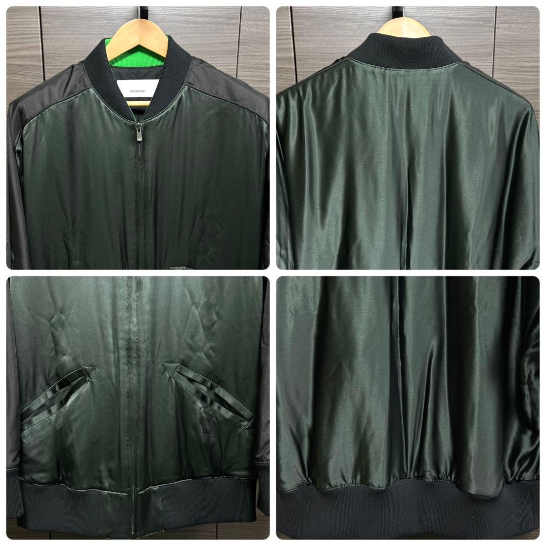 オーバーコート リバーシブルスタジアムジャケット 24SS 刺繍 ブラック M0