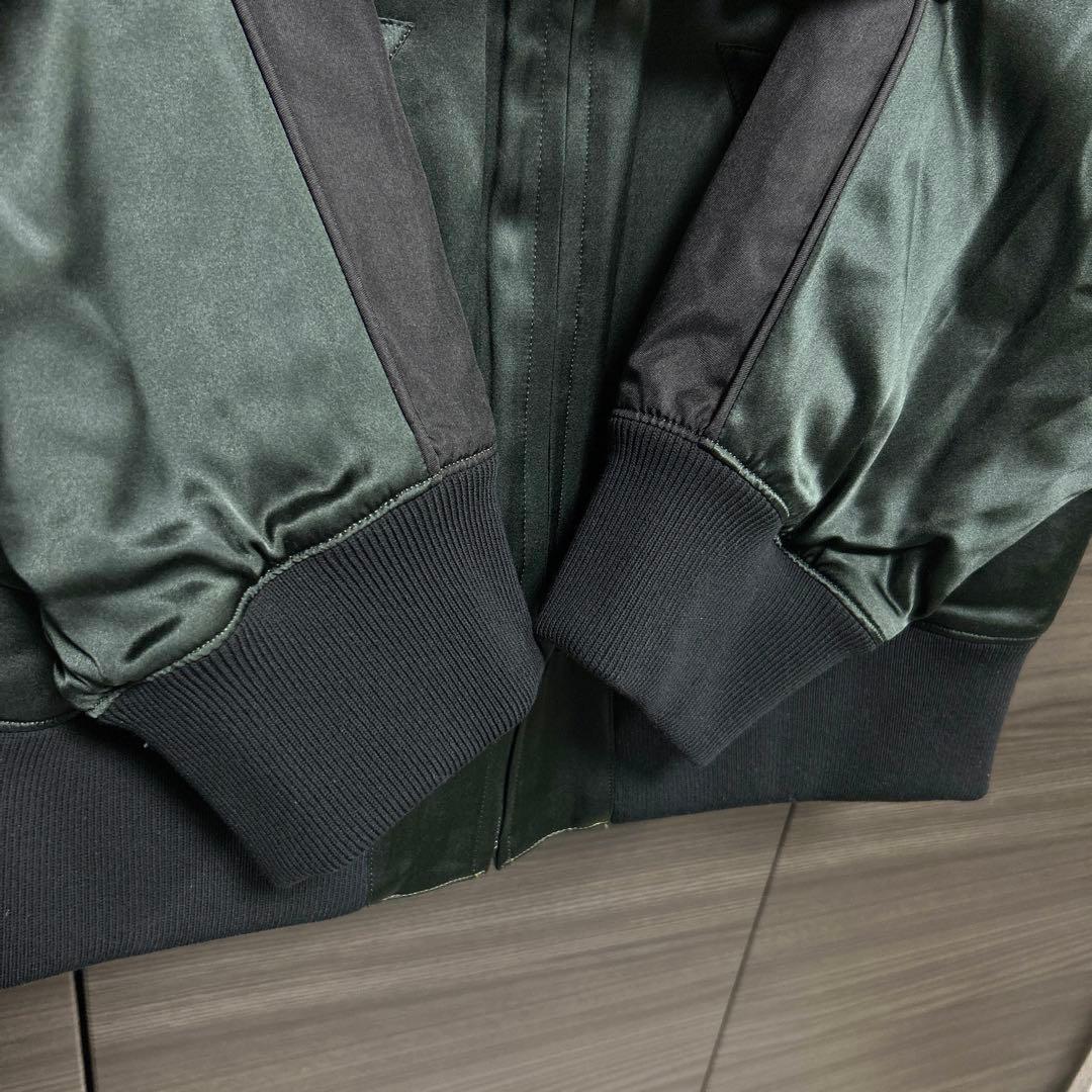 オーバーコート リバーシブルスタジアムジャケット 24SS 刺繍 ブラック M0