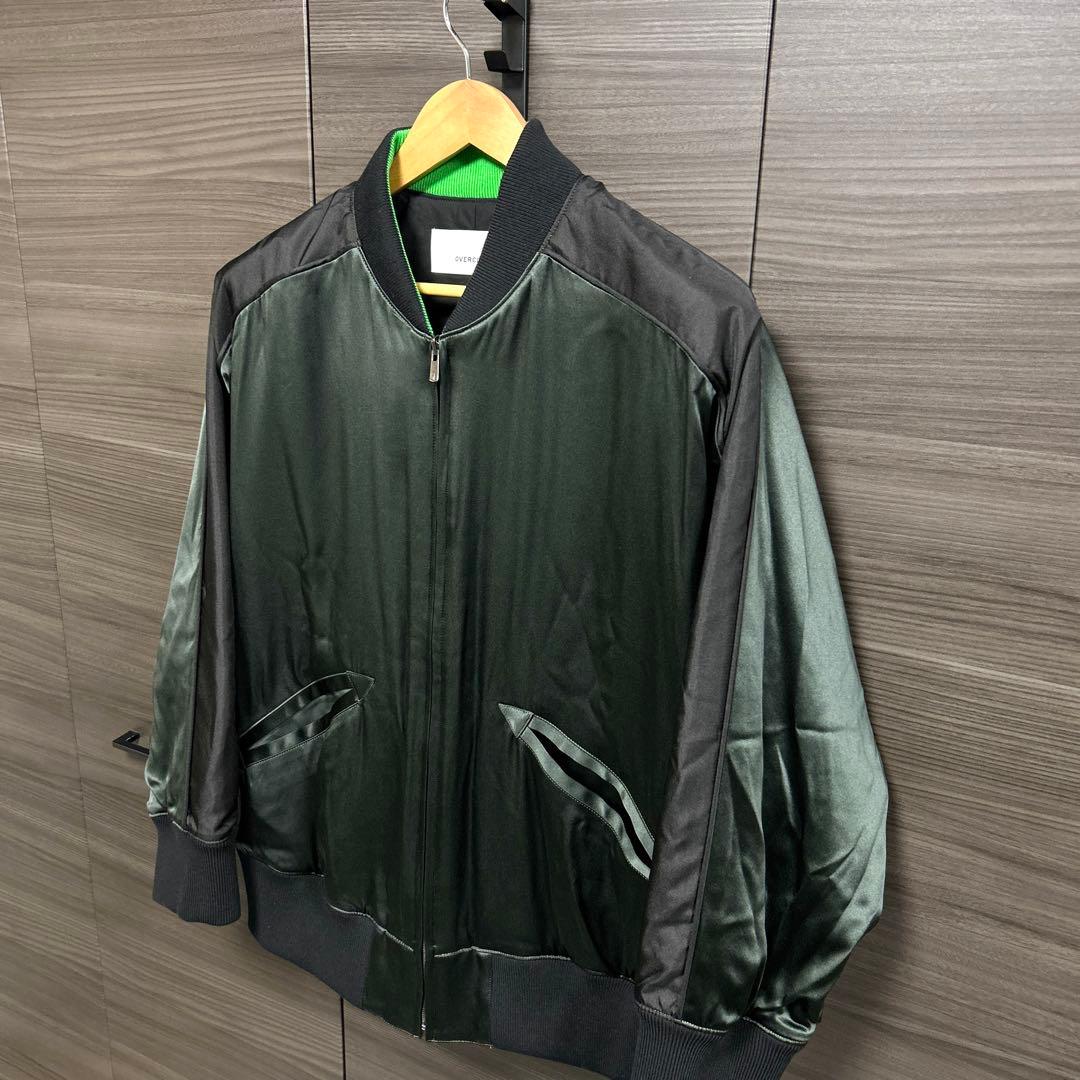 オーバーコート リバーシブルスタジアムジャケット 24SS 刺繍 ブラック M0