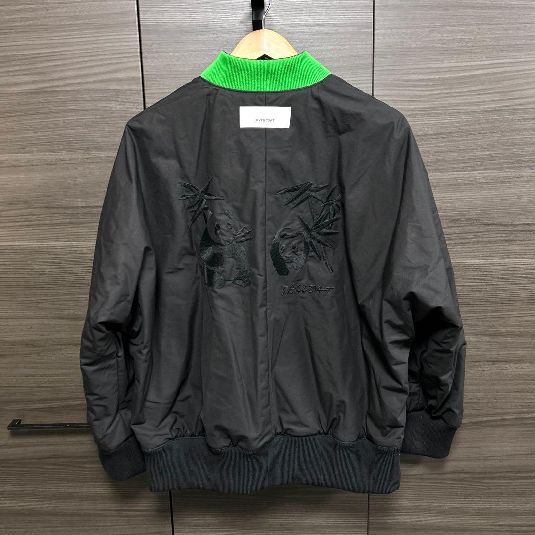 オーバーコート リバーシブルスタジアムジャケット 24SS 刺繍 ブラック M0
